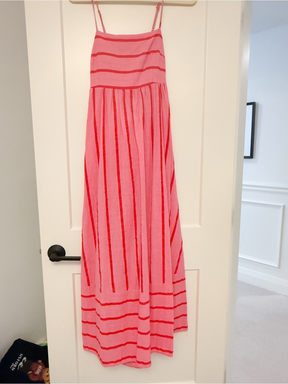 Petal & Pup Pink Striped Backless Maxi Dress
